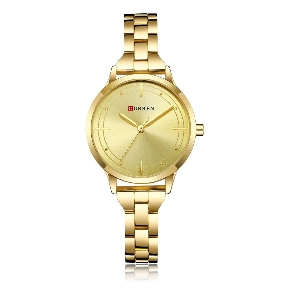 Curren 9019 Ladies Watch with Stainless Steel Band - Gold