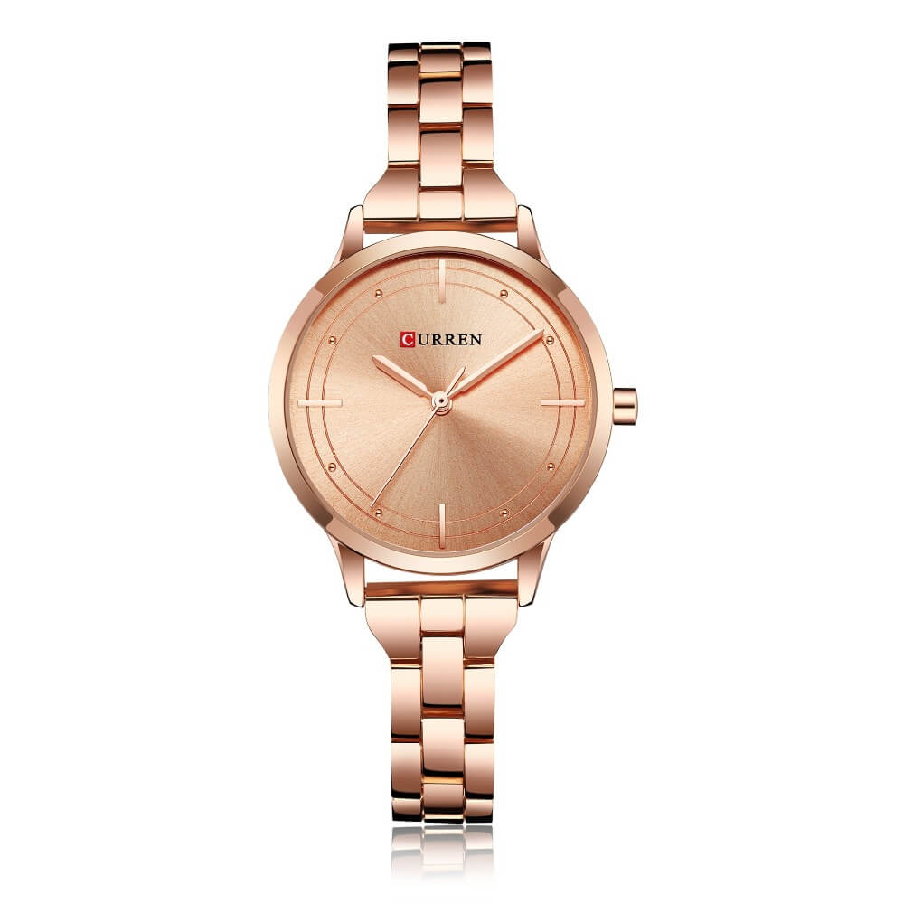 Curren 9019 Ladies Watch with Stainless Steel Band - Rosegold