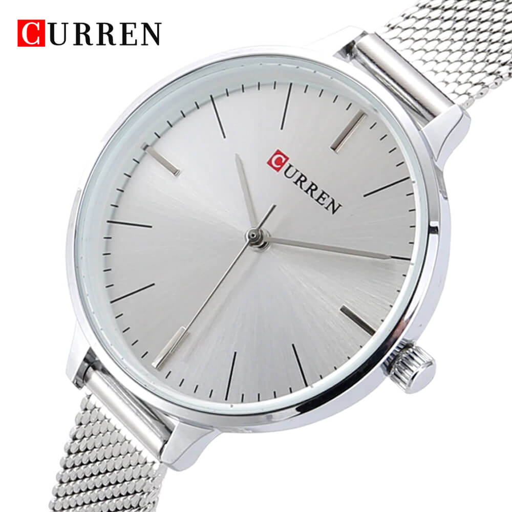 Curren 9022 Ladies Watch with Stainless Steel Band - Silver