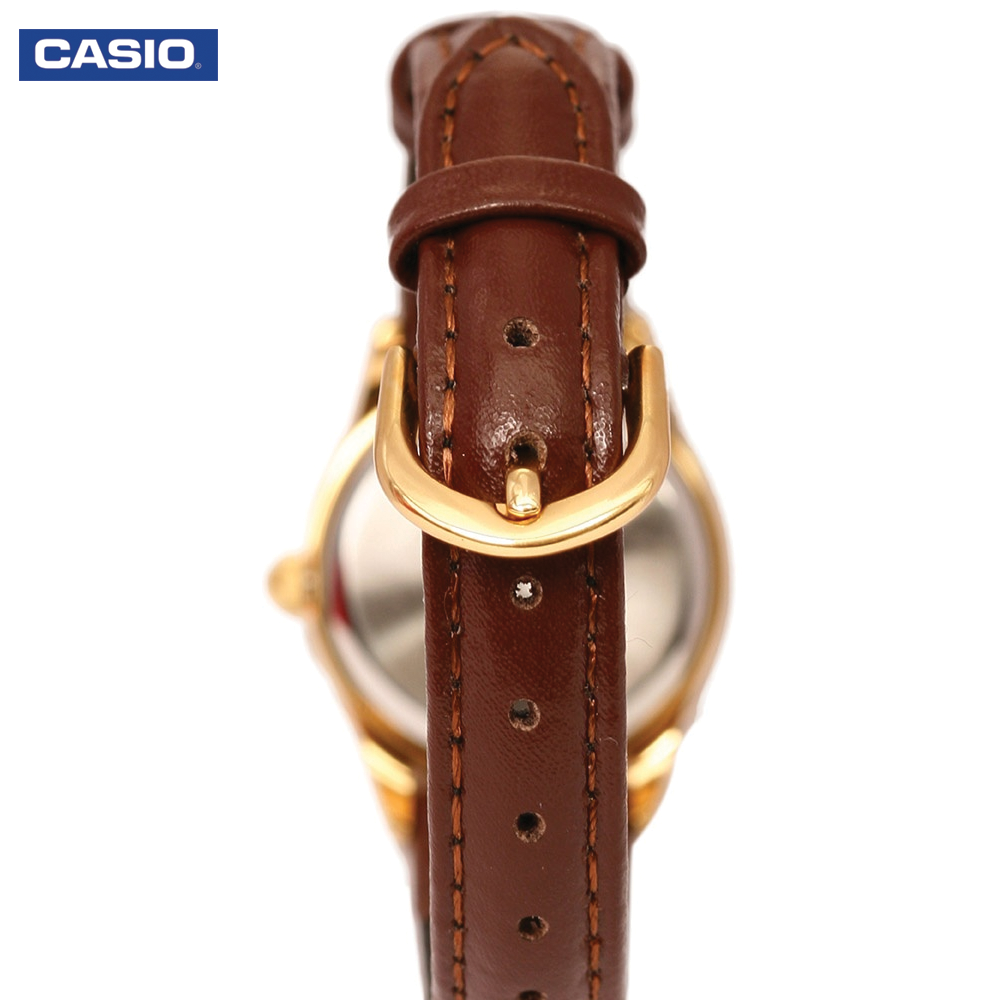 Casio LTP-1094Q-7B6RDF Leather Analog Womens Watch - Brown
