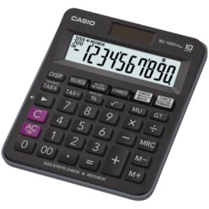Casio MJ-100D Plus Mini Desk Type Calculator Black
