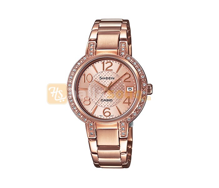 Casio Sheen SHE4804PG-9AUDR Womens Analog Watch Rosegold