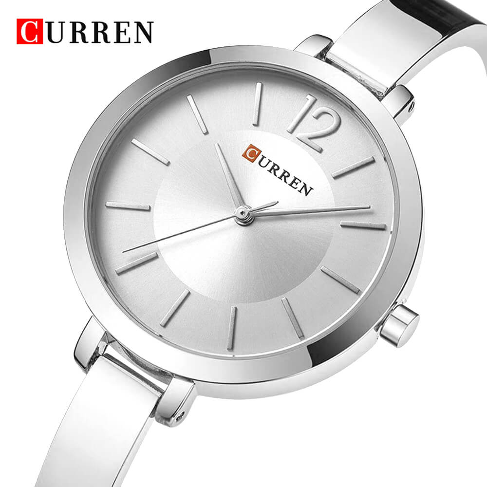 Curren 9012 Ladies Watch with Stainless Steel Band - Silver