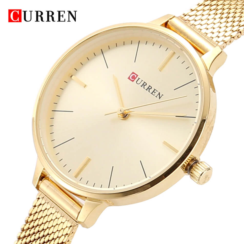 Curren 9022 Ladies Watch with Stainless Steel Band - Gold
