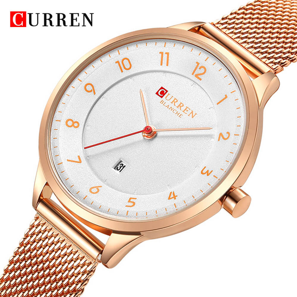 Curren 9035 Ladies Watch with Stainless Steel Band - Rosegold