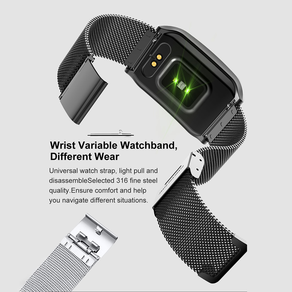F9 Smart Watch IP68 Waterproof, Blood Pressure and Heart Rate Monitoring - Black