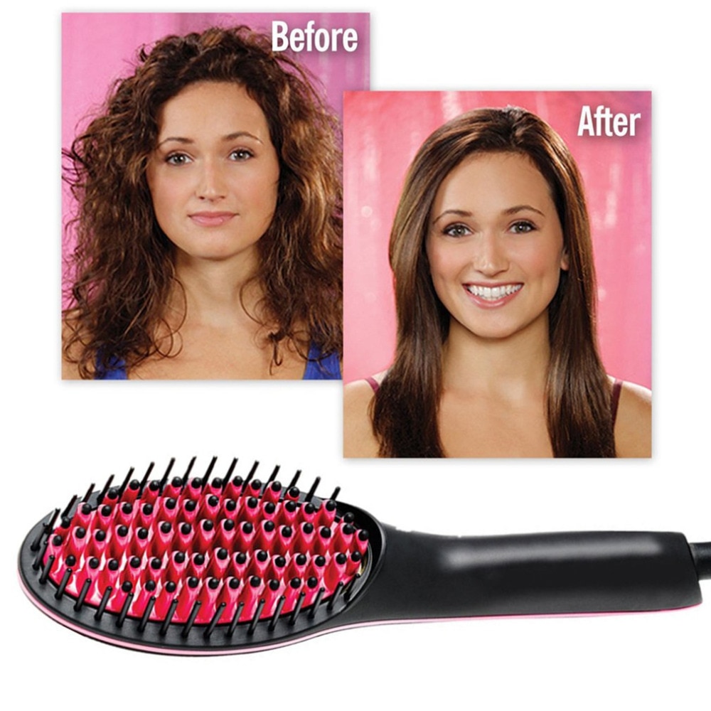 MTT 9906 Ceramic Hair Straightening Brush - Black