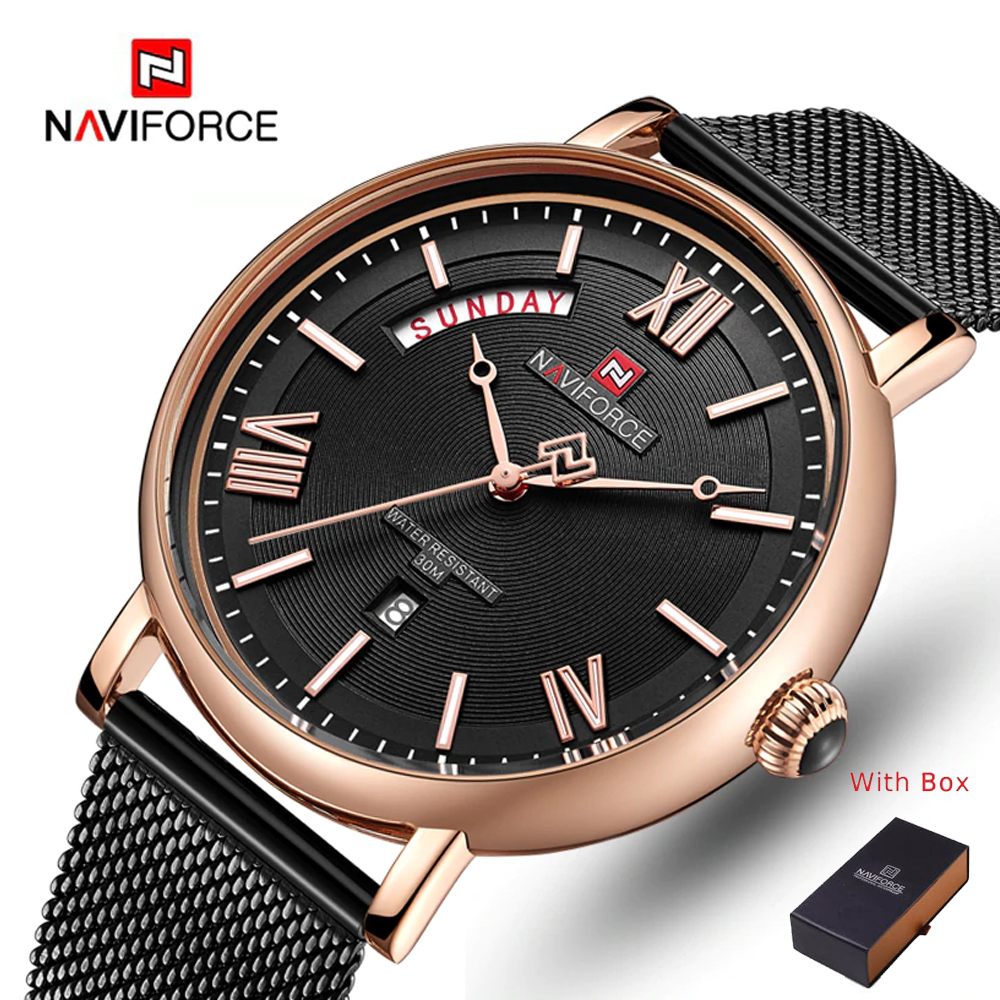 NAVIFORCE NF 3006 Men’s Watch - Rose Gold Black