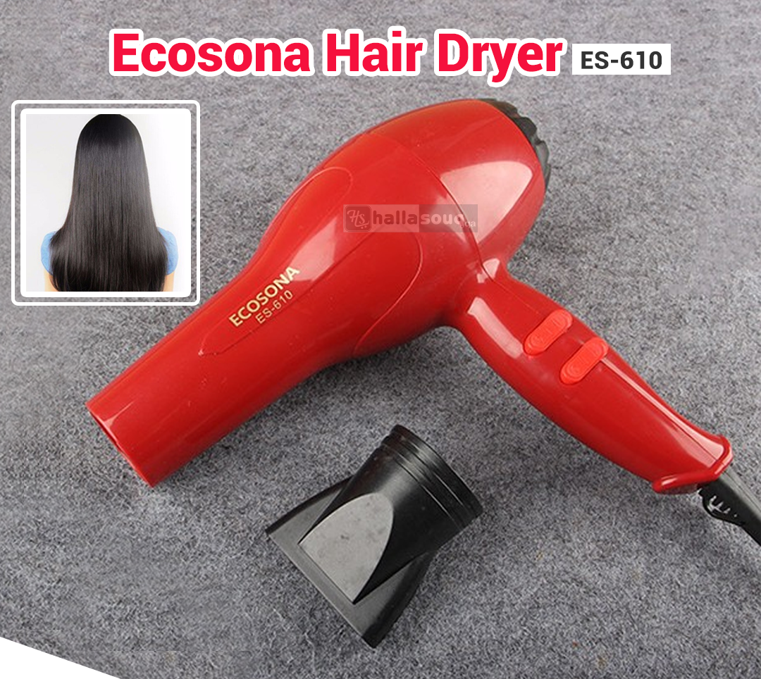 Ecosona ES-610 Hair Dryer - Red