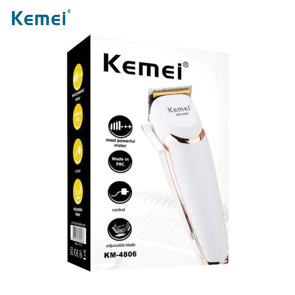 Kemei KM-4806 Electric Hair Clippers, Trimmer - White