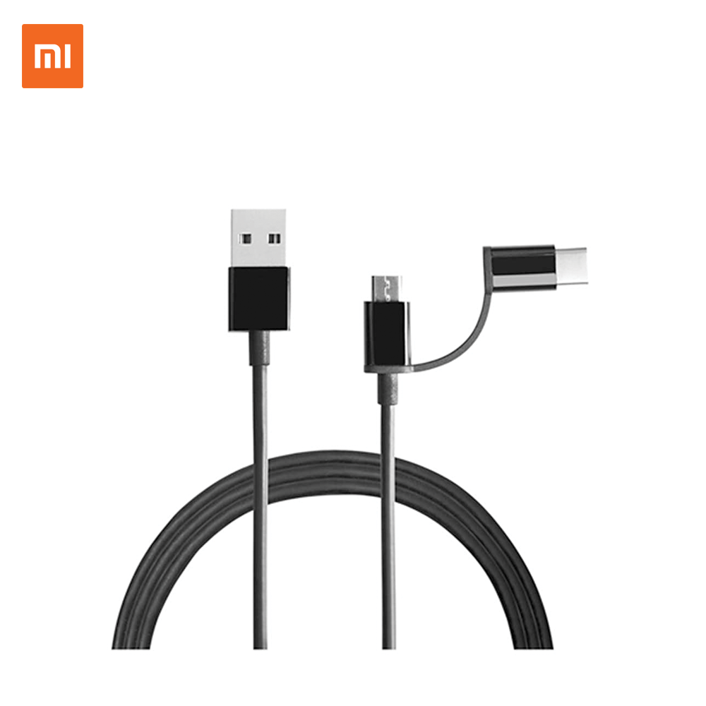 Xiaomi Mi 2-in-1 USB Cable (Micro USB to Type C) 100cm - Black