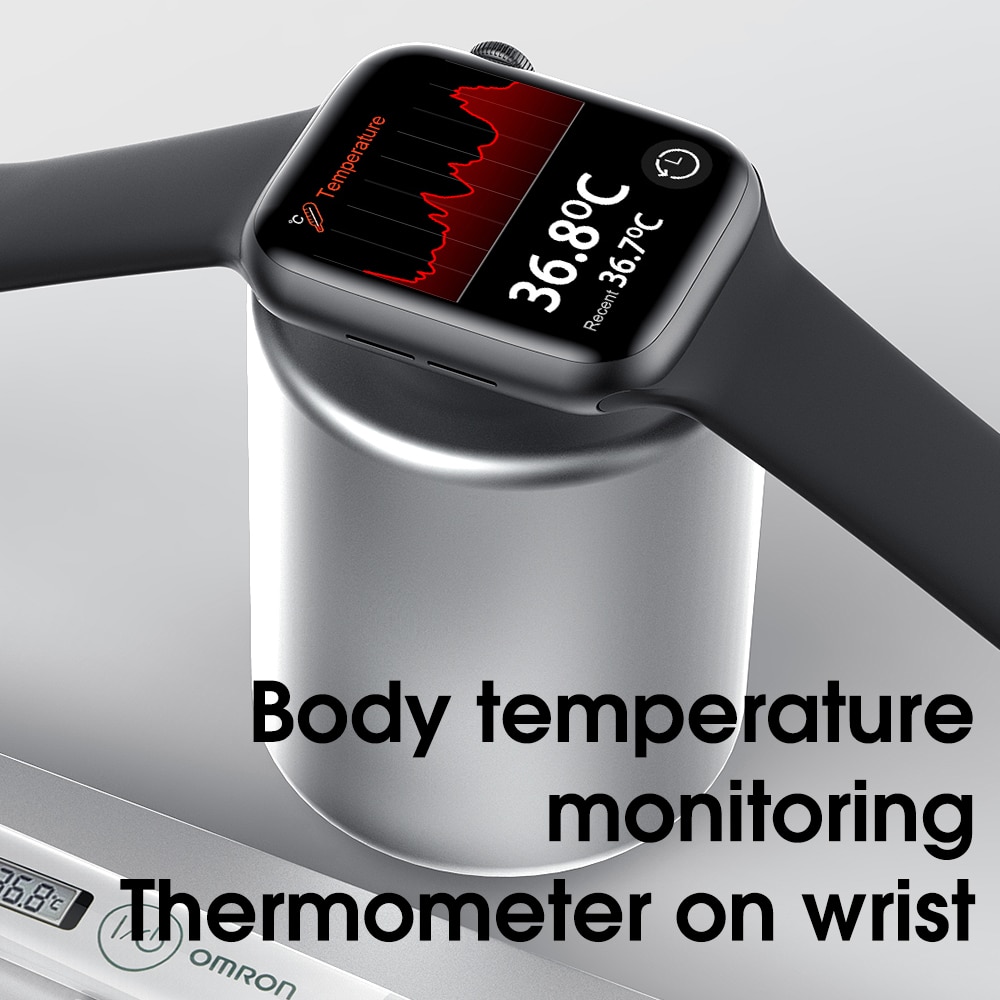 Smartwatch Watch 6 HD Screen, IP68 Waterproof, ECG Heart Rate Monitor - Black