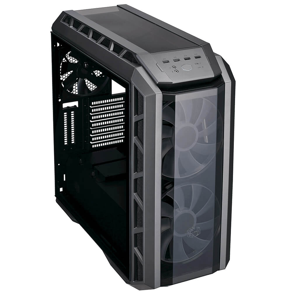 Cooler Master MasterCase H500P - MCM-H500P-MGNN-S00 - Black - Mid Tower Case with Front Mesh Ventilation, Tempered Glass Side Panel and Vertical GPU Support