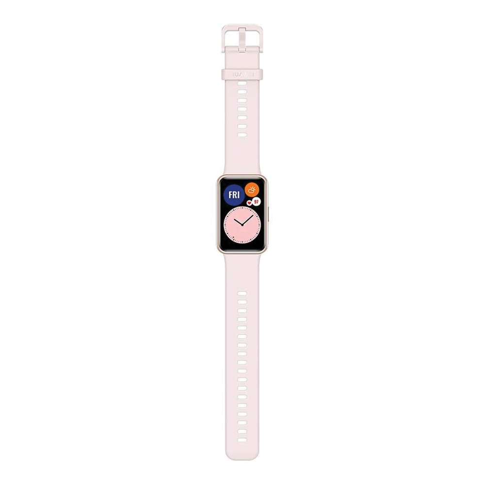 HUAWEI WATCH FIT Smartwatch with Slim Metal Body, 1.64” Vivid AMOLED Display, Heart Rate Monitoring - Sakura Pink