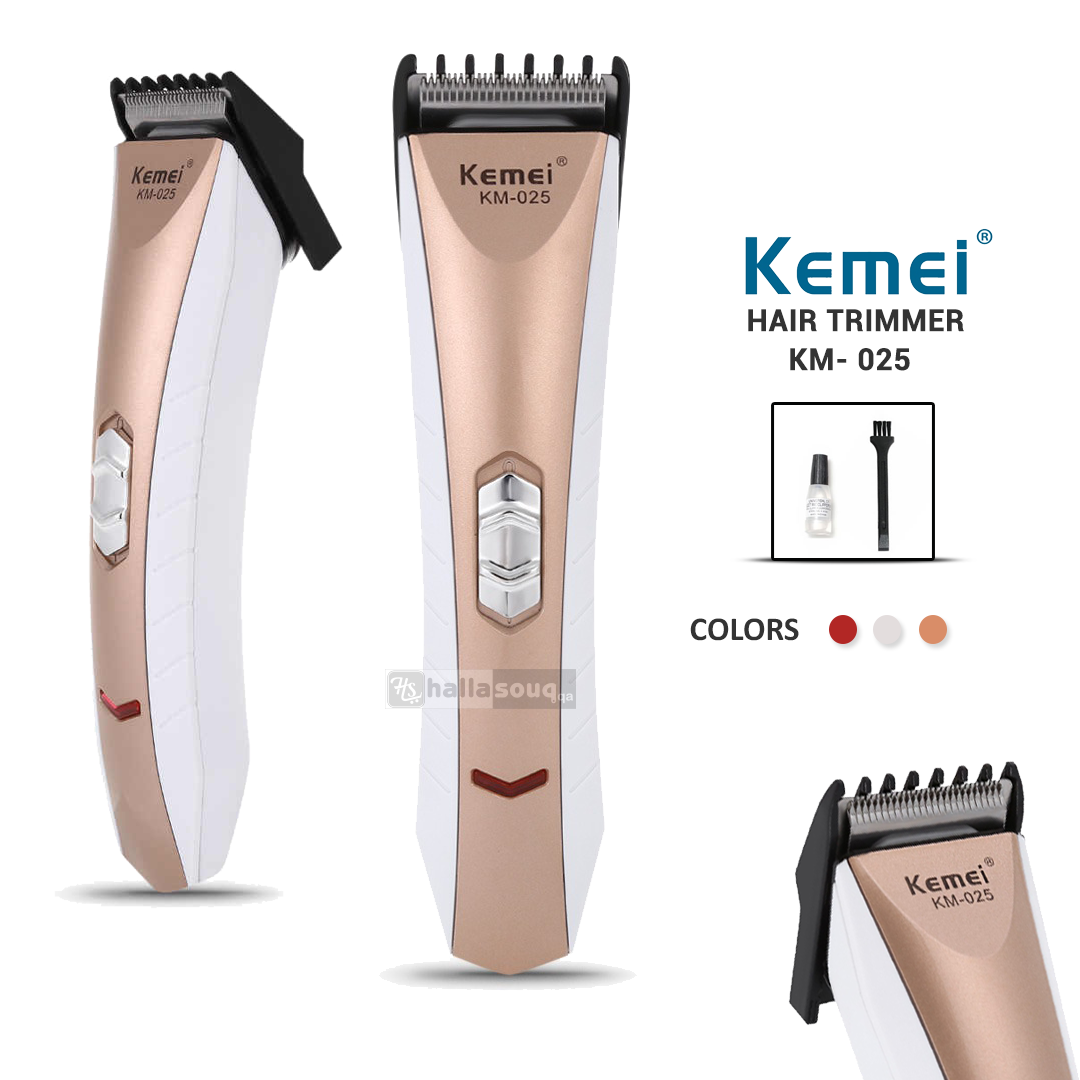 Kemei KM-025 Electric Rechargeable Hair Clipper, Trimmer - Sandal