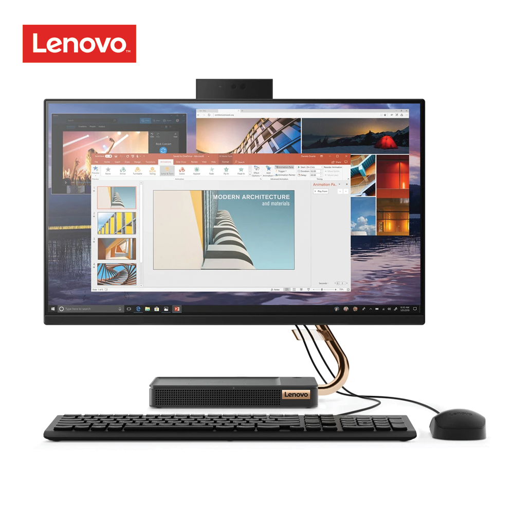 Lenovo Idea Centre A540-24ICB, F0EL0099AX, I5-9400T, 8GB RAM, 1TB HDD, 128GB SSD, 2GB RADEON RX 540X, 23.8" FHD TCH Display - Black
