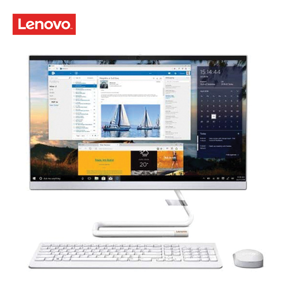 Lenovo IdeaCentre A340-F0ER00CBAX, All In One Desktop, Intel Core i5-9400T, 8GB RAM,1TB HDD, 23.8" FHD, Windows 10 - White