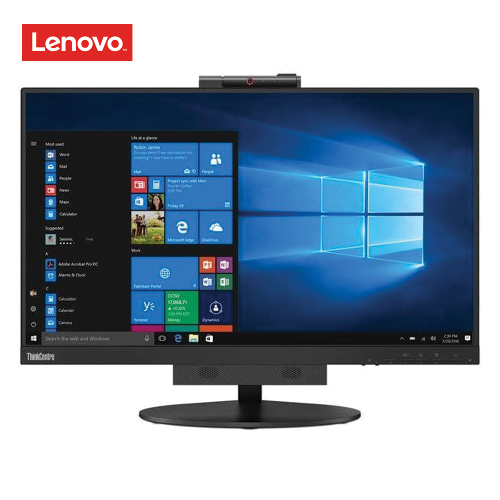 Lenovo TIO 10R0PAT1UK,21.5Inch FHD, Multi-touch, Tabletop Wide IPS LED Back-lit Touchscreen Monitor - Black