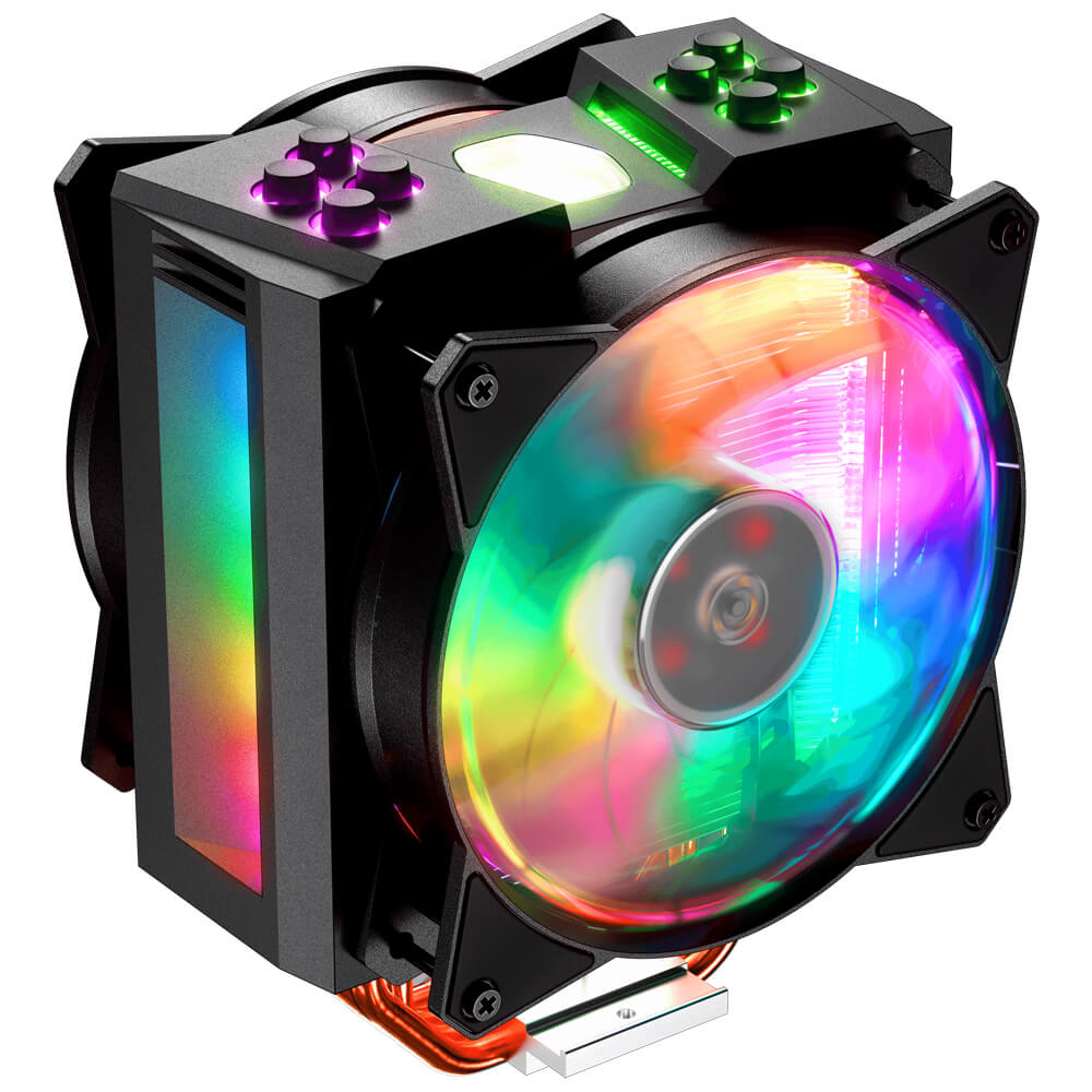 Cooler Master MasterAir MA410M -  MAM-T4PN-218PC-R1 - Black - Air Cooling with Hexagon Hologram Aluminum Fin and 28 Addressable RGB LED