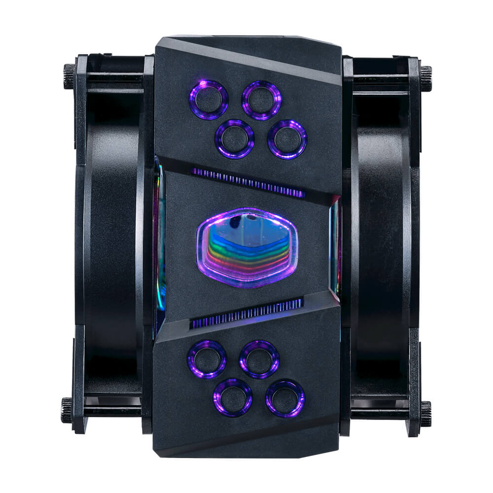 Cooler Master MasterAir MA410M -  MAM-T4PN-218PC-R1 - Black - Air Cooling with Hexagon Hologram Aluminum Fin and 28 Addressable RGB LED