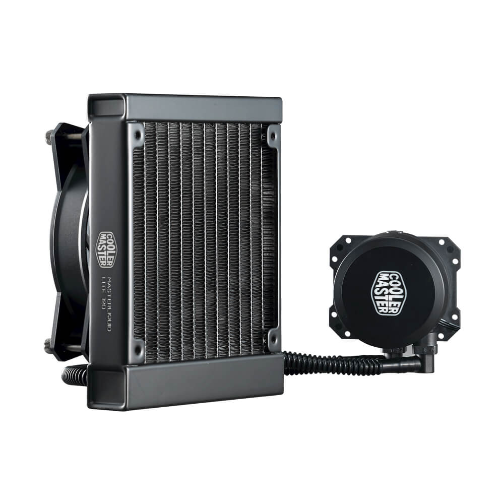Cooler Master MasterLiquid Lite 120 - MLW-D12M-A20PW-R1 - Black - Liquid Cooling with 120mm Radiator and Dual Dissipation Pump