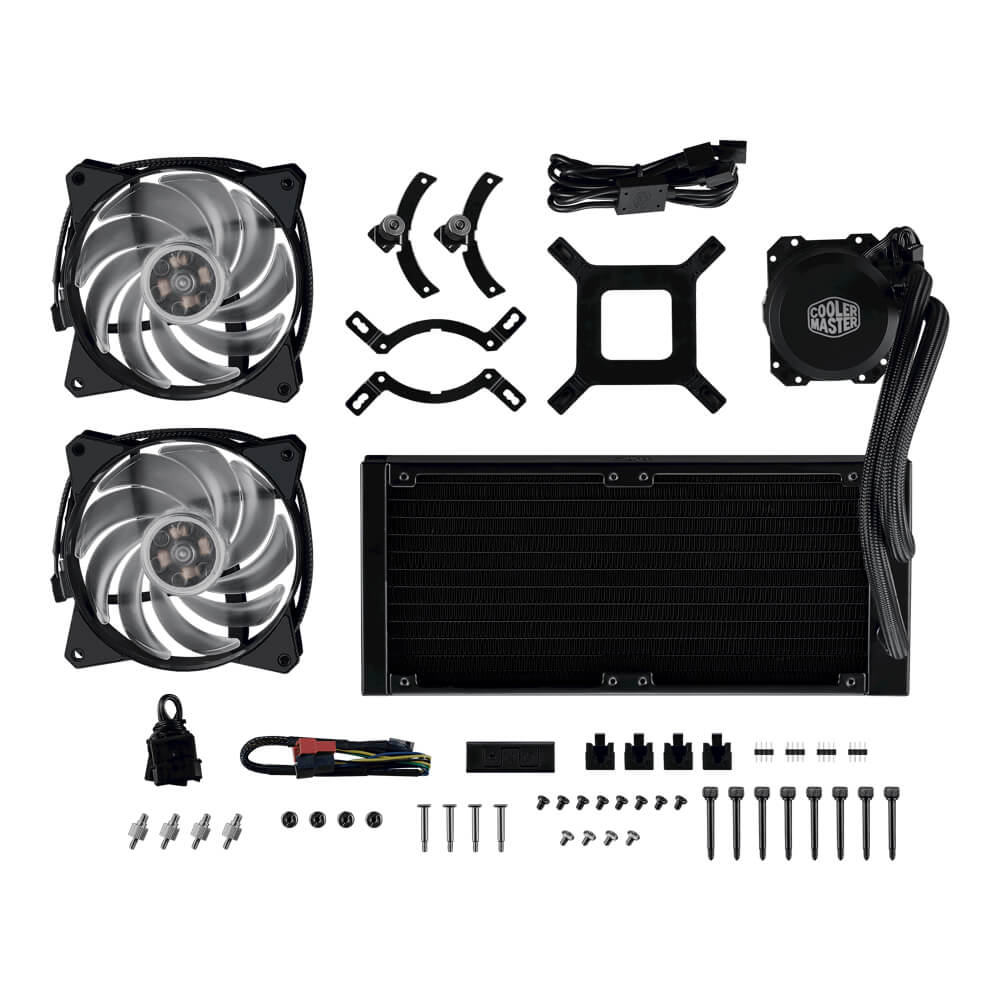 Cooler Master MasterLiquid ML240L RGB - MLW-D24M-A20PC-R1 - Black - Liquid Cooling with 240mm Radiator and RGB Fan & Water Block