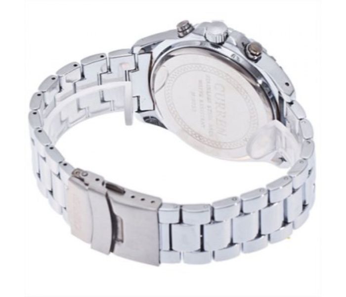 Curren 8053 Stainless Steel Analog Curren Watch For Men - Silver And Black