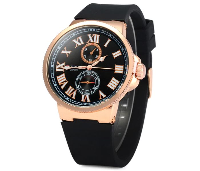 Curren 8160 Quartz Analog Curren Watch For Men - Black And Gold