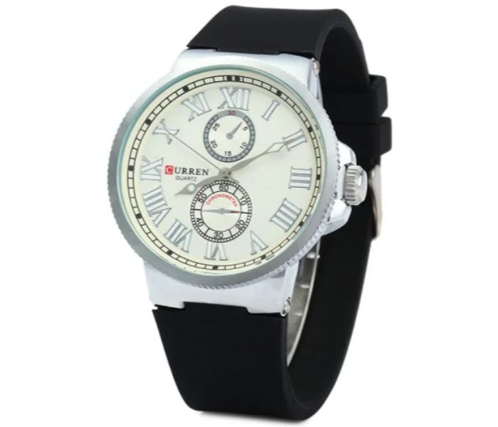 Curren 8160 Quartz Analog Curren Watch For Men - Black And White