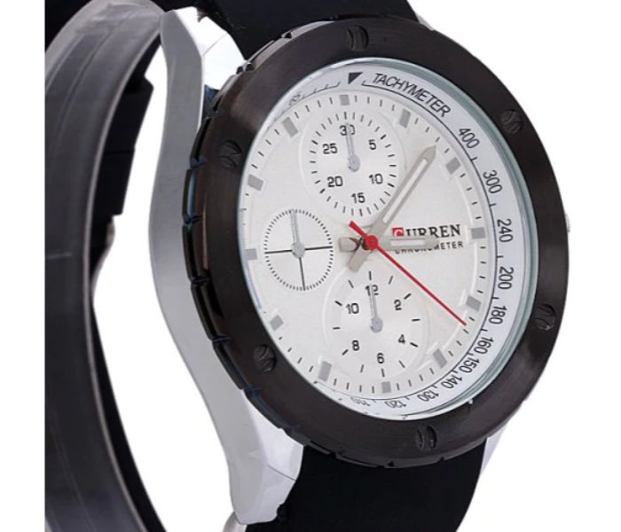 Curren 8165 Analog Quartz Curren Watch For Men - Black And White