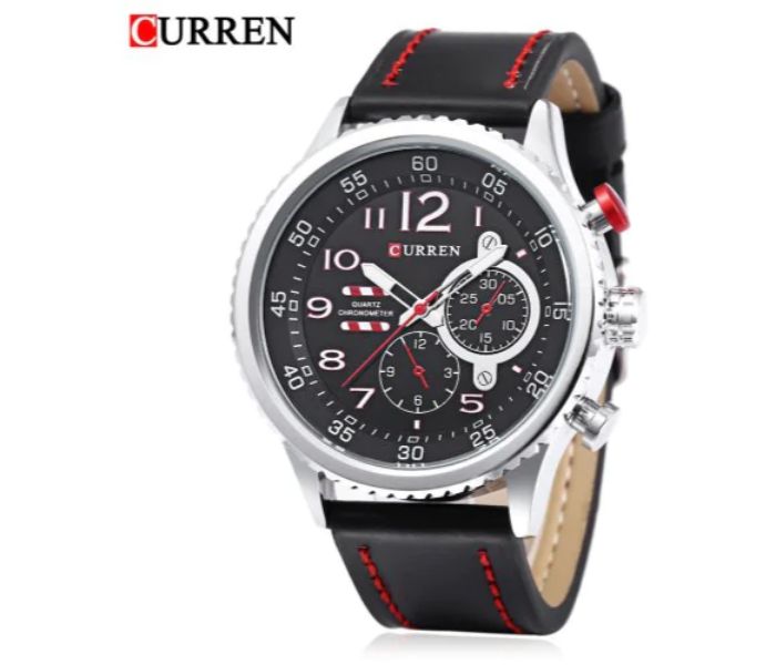 Curren 8179 Casual Analog Quartz Curren Watch For Men - Black And White