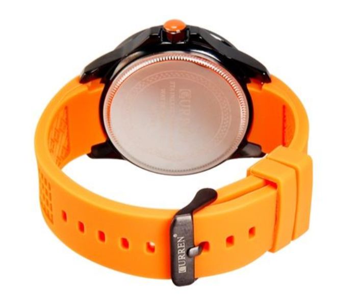 Curren 8181 Analog Quartz Curren Watch For Men - Orange And Black