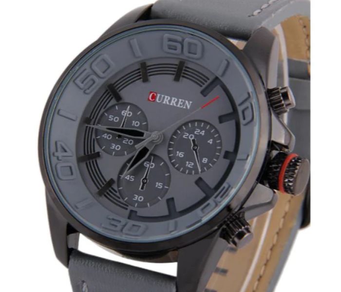 Curren 8187 Casual Analog Quartz Curren Watch For Men - Grey