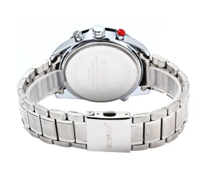 Curren 8189 Stainless Steel Analog Curren Watch For Men - Silver And White