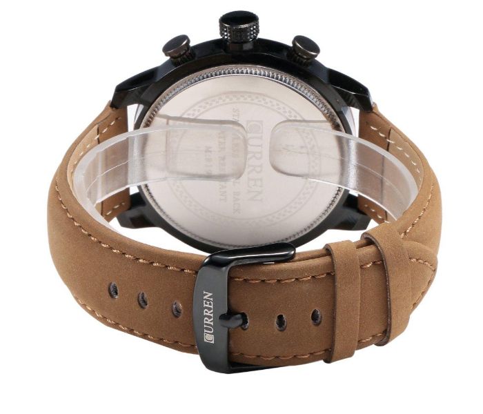 Curren 8190 Casual Analog Quartz Curren Watch For Men - Grey And Brown