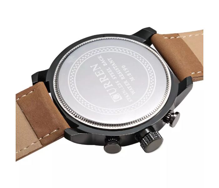 Curren 8190 Casual Analog Quartz Curren Watch For Men - Grey And Brown