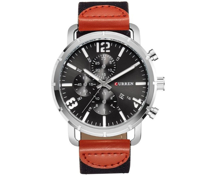 Curren 8194BB Leather Analog Casual Curren Watch For Men