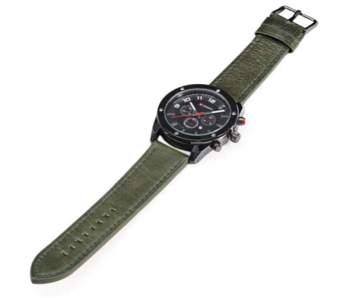 Curren 8204 Analog Quartz Curren Watch For Men - Green and Black