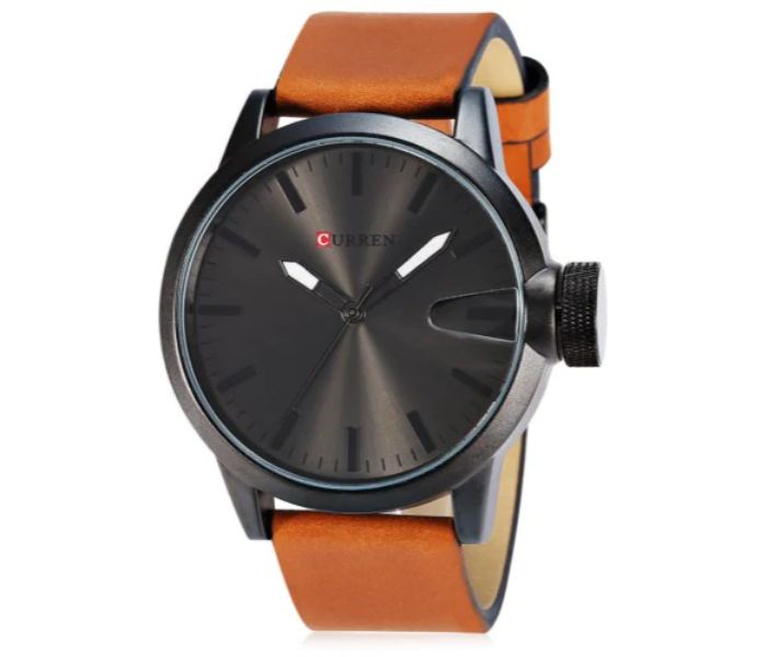 Curren 8208 Casual Analog Quartz Curren Watch For Men - Black And Brown