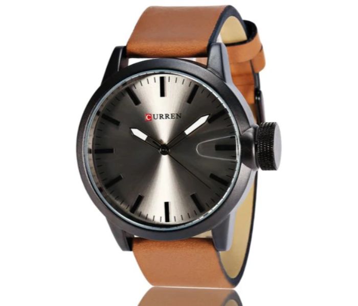 Curren 8208 Casual Analog Quartz Curren Watch For Men - Black And Silver