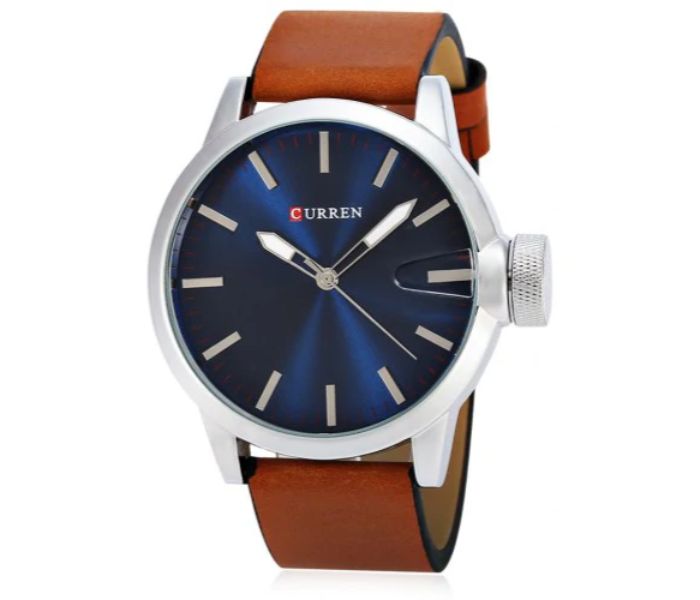 Curren 8208 Casual Analog Quartz Curren Watch For Men - Blue And Brown