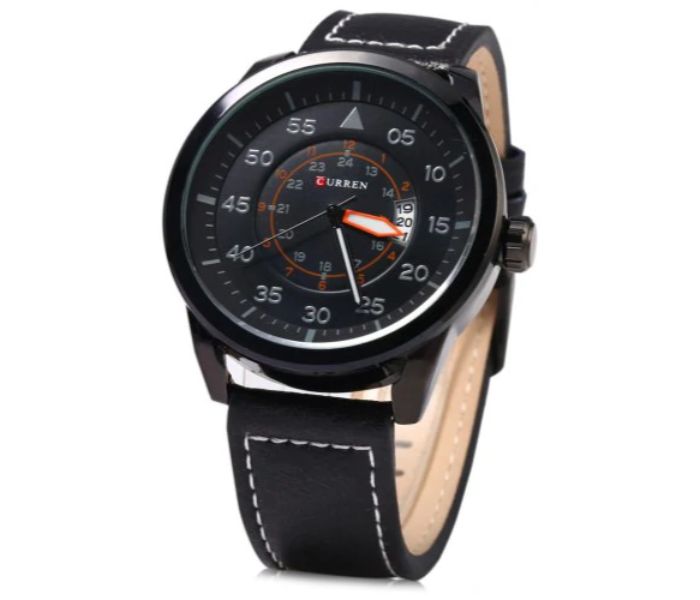 Curren 8210 Casual Analog Quartz Curren Watch For Men - Black