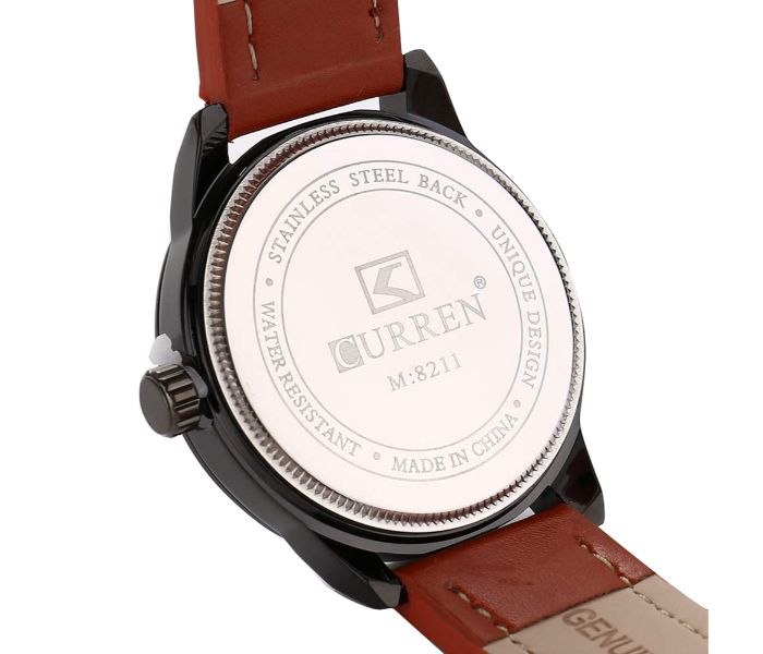 Curren 8211 Casual Double Scale Quartz Curren Watch For Men - Brown and Coffee