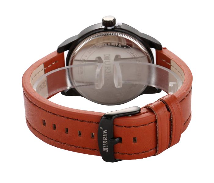 Curren 8211 Casual Double Scale Quartz Curren Watch For Men - Brown and Coffee