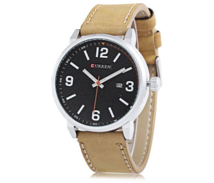 Curren 8218 Quartz Curren Watch For Men - Beige And Black