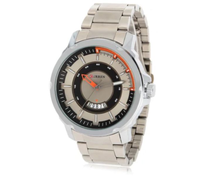 Curren 8229 Business Quartz Curren Watch For Men - Silver And Grey