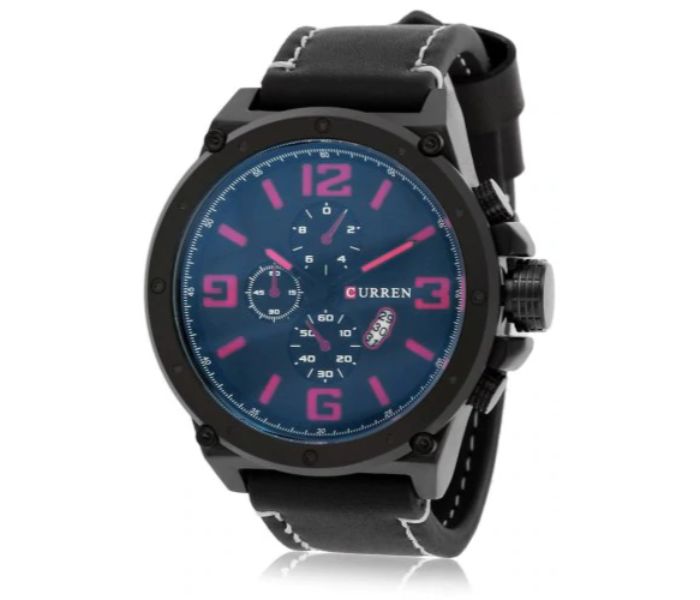 Curren 8230 Fashion Quartz Curren Watch For Men - Black And Blue