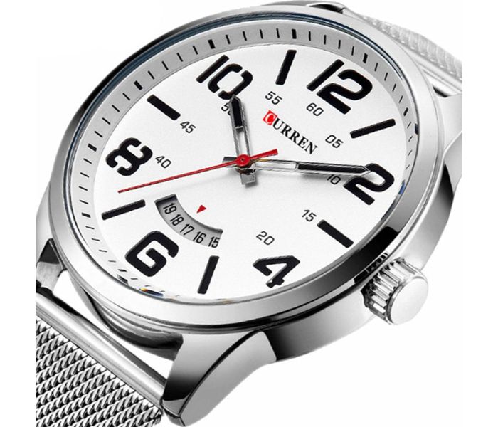 Curren 8236 Fashion Quartz Curren Watch For Men - White