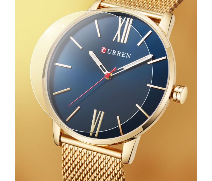 Curren 8238 Ultra Thin Dial Quartz Curren Watch For Men - Gold and Blue