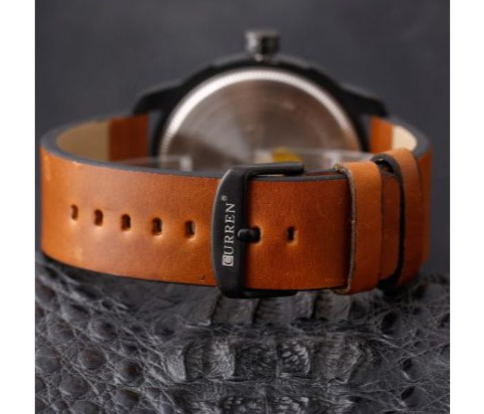 Curren 8245 Casual Quartz Curren Watch For Men - Brown and Black